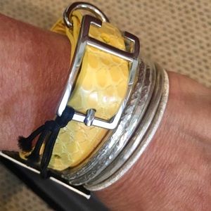 .NWT Monika Chiang double wrap bracelet reptile